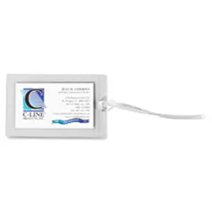 C-Line  Custom Laminated Luggage Tags-No Heat Required-10-PK-Clear