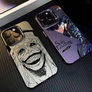 Anime Solos Levelings Phone Cases For iPhone 17 Promax Pro Air 16 Plus 15 14 13 12 11 Matte Metallic Aurora Funda Shockproof Cover Protection