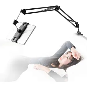 Tablet Stand for Bed,360  Rotating Bed Tablet Mount Holder Stand with  Arm for iPad,iPhoneXS,N-,  Kindle Fire,or Other 4.7~12.9 inch-Screen Devices