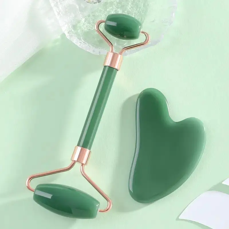 Facial Roller Massager & Gua Sha Board, Double Head Massage Tool, Lifts & Tighten, Fights Fine Lines & Wrinkles, Facial Roller and Guasha Tool for Fac