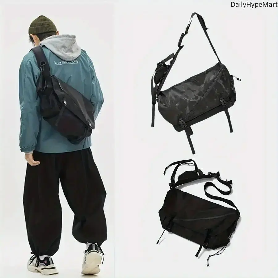 Men's Large-Capacity Japanese Style Messenger Bag - Crossbody Satchel for Daily Use, Ideal for Messenger Bags Enthusiasts, Japanese Messenger Bag