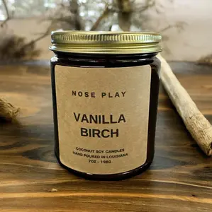 Vanilla Birch Scented Candle | Sweet but Woody Scented Candle | 9oz Coconut Soy Based