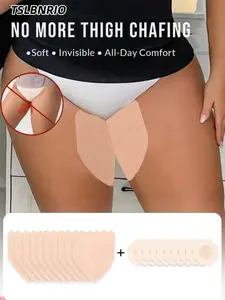 Anti-thigh friction patch and nipple cover set, Summer, Womenswear, Lady Underwear, strong adhesion, water-resistant, breathable, can be cut disposable body tape for instant pain relief, invisible and skin-friendly leg patch