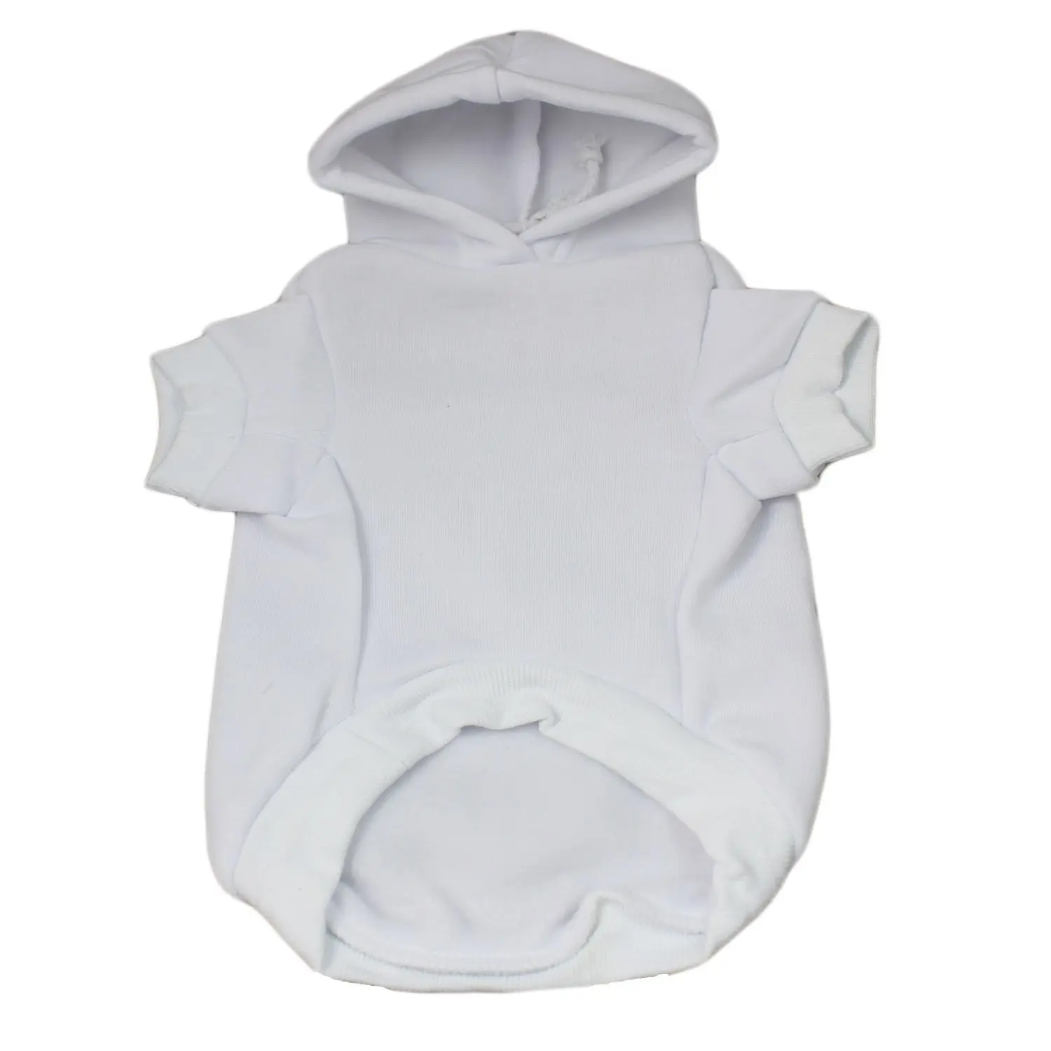 Poochie Tees White Dog Hoodie - Pet Sweatshirt - Coat - Winter Pet Clothes - Soft Cozy Cotton Poly Blend - All Seasons - NOT FOR TIE DYING Puppy Cute