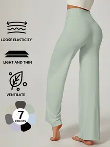 Workout 30.31" Inseam Leggings Womens No Front Seam Straight Leggings High Waist Buttery Eddiy Gym Yoga Pants Summer Lightweight Breathable Sporty Bottoms
