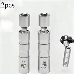 2 pieces per set. 14mm, 16mm magnets, spark plug removal tool, socket wrench, 3/8 inch, 12-point rotating socket kit.
