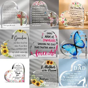 Acrylic Heart Shaped Stand Base, Transparent Design, Perfect Gift for Valentine's Day & Home Decor, Ideal Desktop Accessory, Heart Plaque