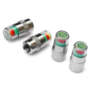 4-Pack Car Tire Pressure Monitor Valve Caps, Tire Pressure Monitoring, Auto Alert Tire Pressure Gauge, High Precision TPMS Sensor, Universal Tire Pressure Warning System for Vehicles