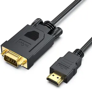 BENFEI HDMI to VGA 6 Feet Cable, Uni-Directional HDMI Computer to VGA Monitor Cable (Male to Male) Compatible for Computer, Desktop, Laptop, PC, Monitor, Projector, HDTV, Roku, Xbox