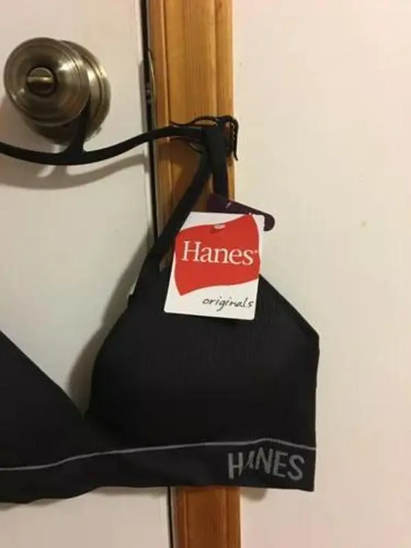 b'NEW WOMEN SIZE XXL HANES ORIGINALS RIB CONTOUR COMFORTFLEX FIT BRALETTE'