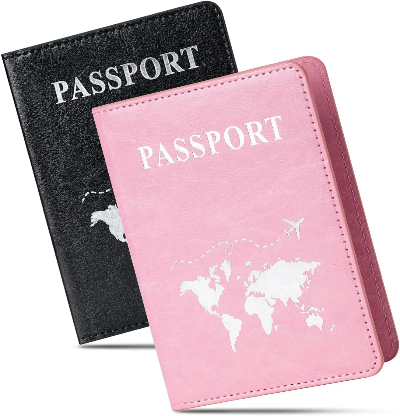 2 Pcs Passport holders,Ultra Slim passport wallet,PU Leather Passport Cover for Women and Men… 2 Pcs Passport holders,Ultra Slim passport wallet,PU Leather Passport Cover for Women and Men…
