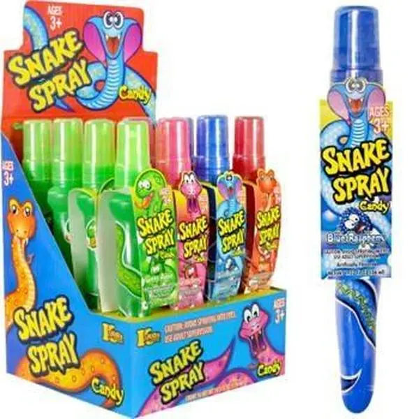 Koko Snake Spray Tangy Candy 4 Flavor 1.22 oz 16 ct