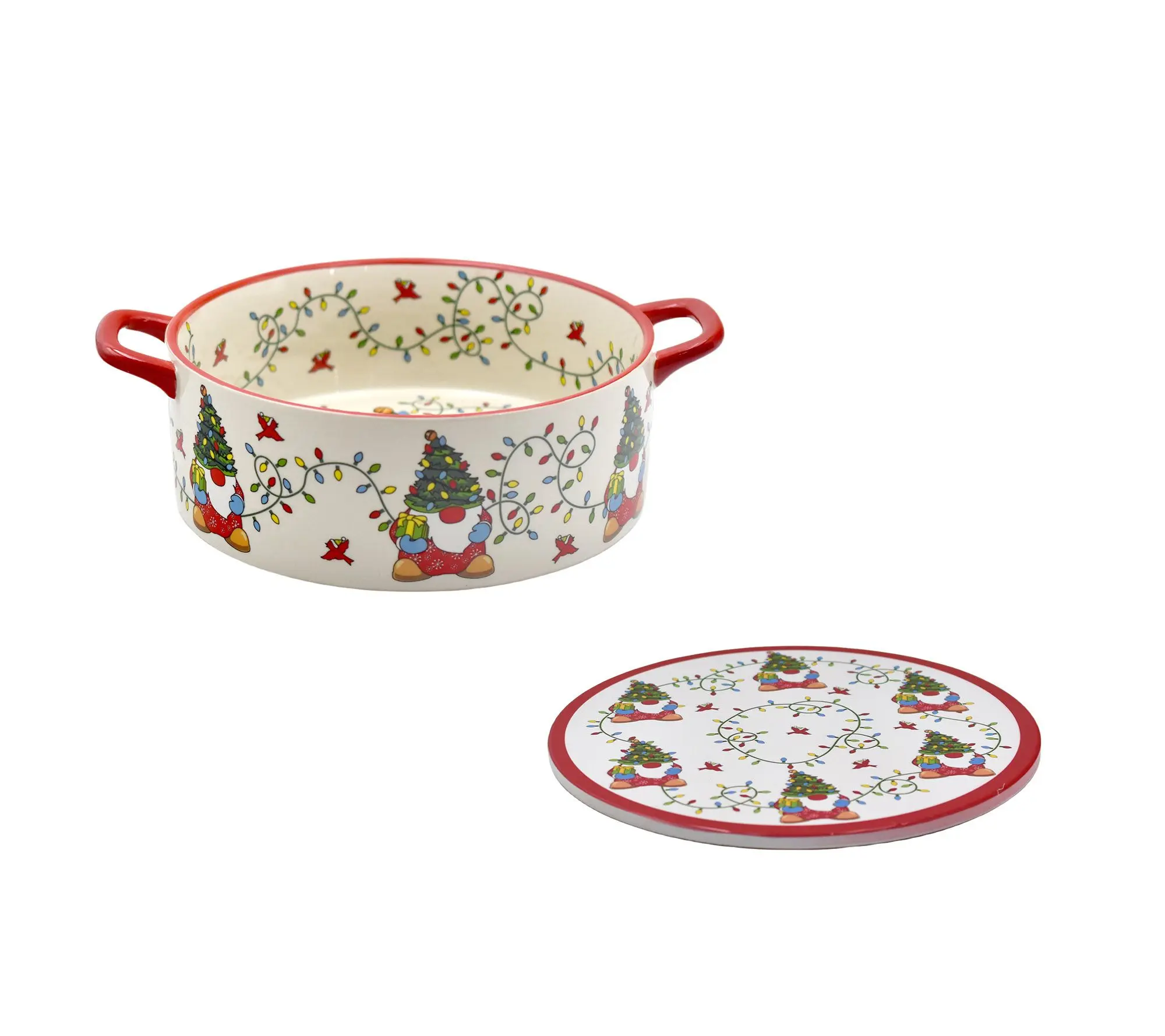 Temp-tations Seasonal 2.75-qt Shallow Dish with Trivet Temp-tations Seasonal 2.75-qt Shallow Dish with Trivet