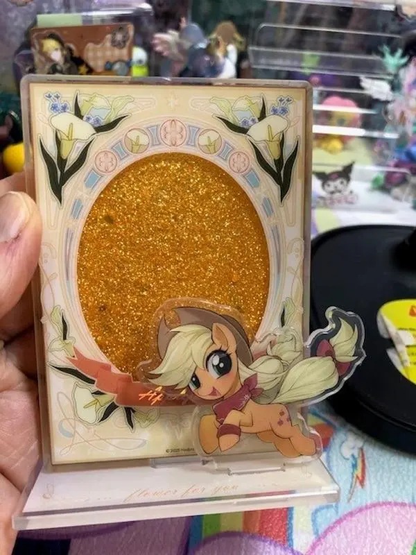 Collectible Acrylic Art Picture Frame with Glitter Quicksand Design - Choose Your Pony, Picture Frames Pack for Figurine Display, Acrylic Art Frame, Frame Design