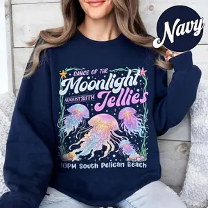 Dance Of The Moonlight Jellies Sweatshirt, Pelican Town Cozy Gamer Shirt, Stardew Valley Fan Gift