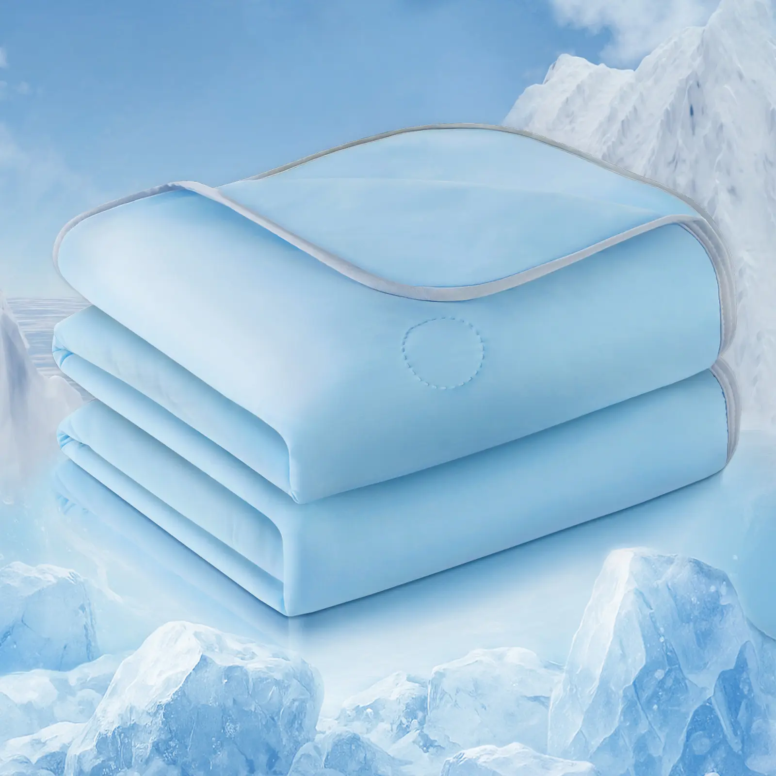 Yoofoss Cooling Comforter King Size Arc-Chill Q-Max 0.45 Modern Ice Cold Silk Smooth Blanket for Hot Sleepers Summer Lightweight Breathable Bedding