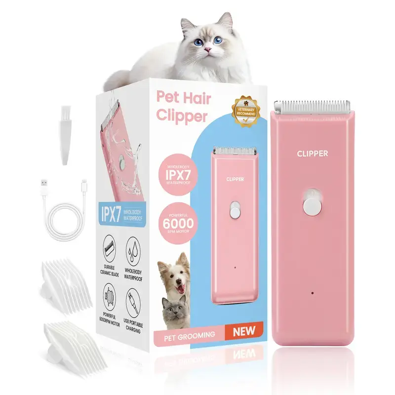 [Summe sale deal]Pet Clippers for Dog Hair Grooming Low Noise, Rechargeable Cordless Cat Shaver with Ceramic Blade,Portable Pet Hair Trimmer for Matted & Long Hair-Back to school,2026 A Must-Have For Home