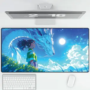 [Sale Up To 50%] Spirited Away Desk Mat Chihiro and Haku Dragon Moonlight Design