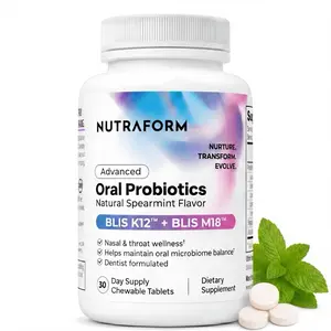 Oral Probiotics | Promotes Healthy Gums & Teeth | Defends Against Bad Breath & Dental Problems | Patented BLIS K12 & BLIS M18 | Improves Oral Health | 30 Chewable Dental Probiotic Tablets