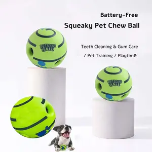 Squeaky Dog Ball Toy, Battery-Free Interactive Chew Ball for Dogs & Cats, Durable Pet Sound Ball for Training & Boredom Relief