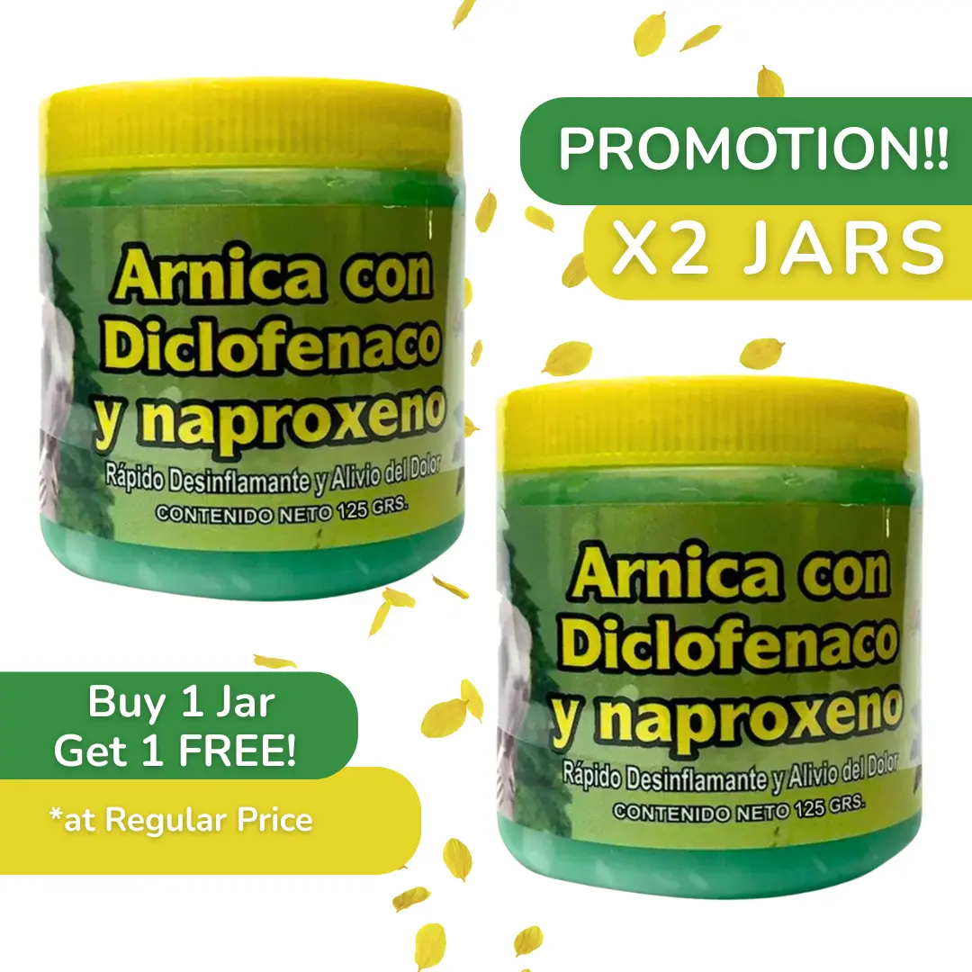 New Viral Buy One Get One Free Deal! 2 Jars Arnica pomada muscular 125g Each - Arnica Massage Balm – 125g | Soothing Full-Body Care