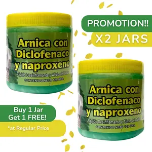 New Viral Buy One Get One Free Deal! 2 Jars Arnica pomada muscular 125g Each - Arnica Massage Balm – 125g | Soothing Full-Body Care
