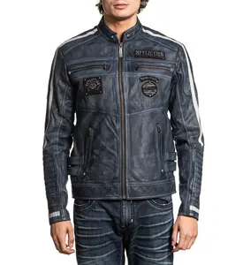 Affliction Men's Faux Leather Jacket Velocity