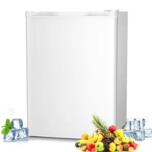 Antarctic Star Mini Compact Refrigerator with Freezer, 2.6 Cu.Ft. Single Door Adjustable Removable Shelves for Apartment/Dorm/Office,WHITE