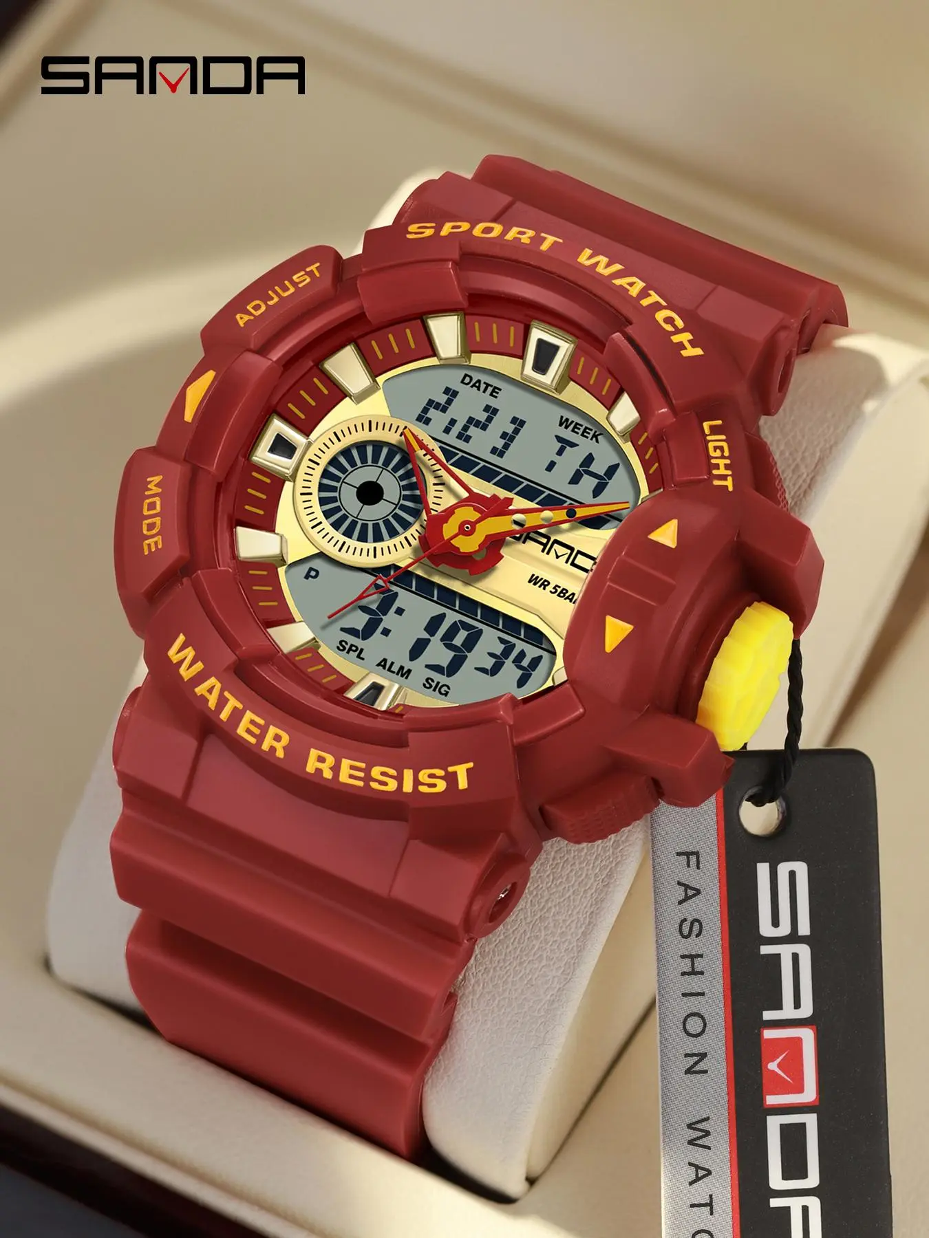 Men's Sportive Digital Watch, Fashionable Digital Watch with Alarm Mode, Waterproof Electronic Watch with Digital Display for Students, Digital Quartz Watch, Sporty Waterproof Watch, Sports Quartz Watch, Quartz Wristwatch, Quartz Wrist Watches