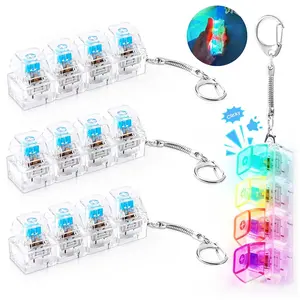 1 PCS Keyboard Fidget Toy, Keyboard Fidget Keychain 4-in-1 Keyboard Decompression Button Finger Clicker Toys, Button Stress Relief Fidget Gifts to Relief Stress outdoorfun