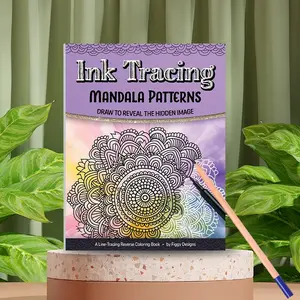 Easy-To-Use Tracing Book, Includes Various Unique Patterns, Suitable for Adults and Teens, Portable Size, Perfect Gift, Coloring Gift Book