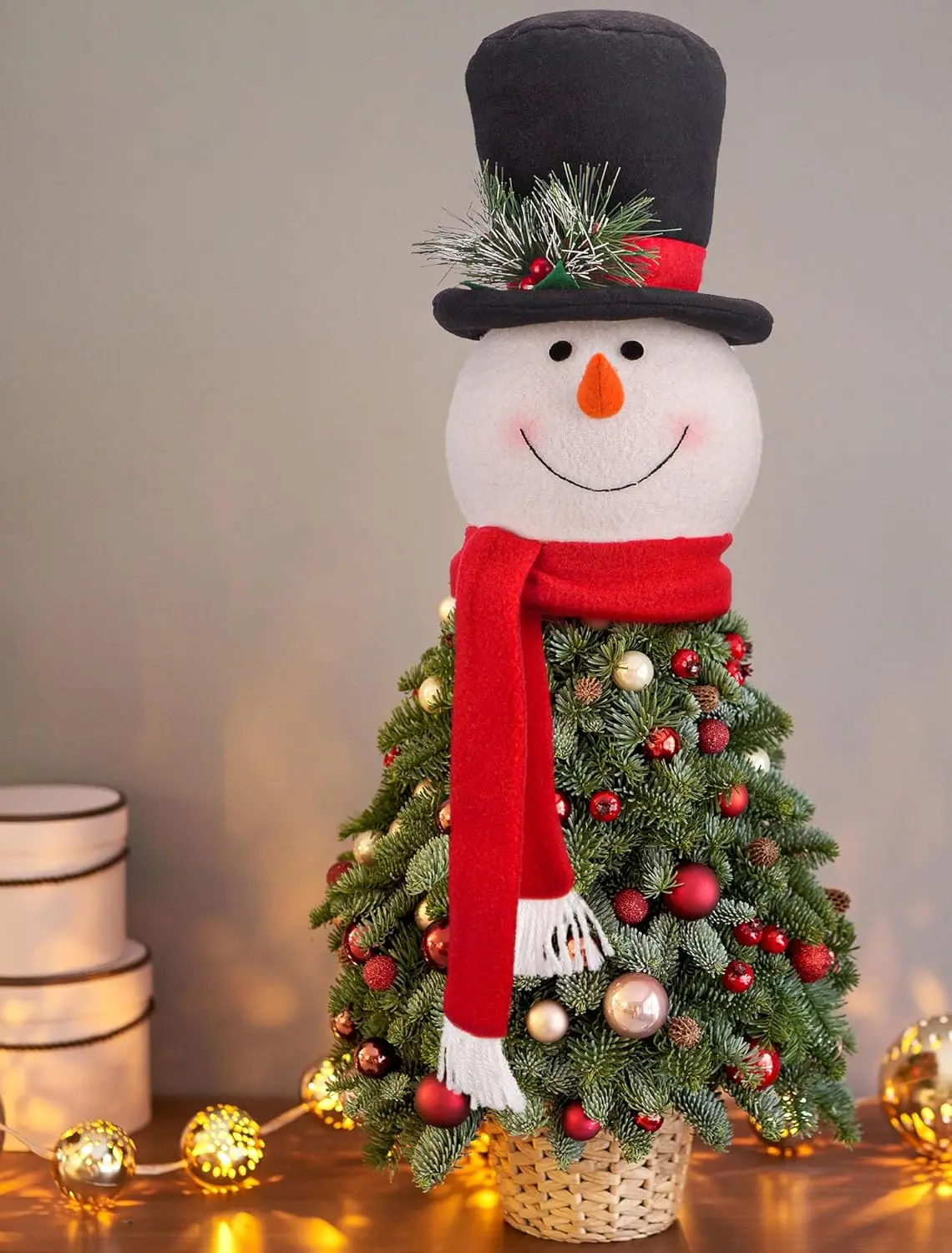 Christmas Tree Topper Snowman, Funny Xmas & Santa Tree Topper, Cute Christmas Tree Decorations
