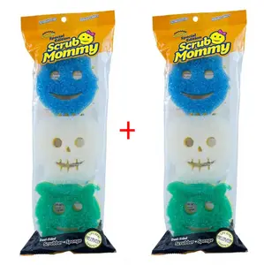 Limited Edition Halloween Scrub Daddy Scrub Mommy （3Pack*2） Non-Scratch Cleaning Sponges