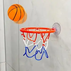 Mini Basketball Hoop Toy Set, 1 Set Basketball Frame & Basketball & Net & Suction Cup, Interactive Basketball Game Toy, Stress Relief Basketball Toy, Santa Presents