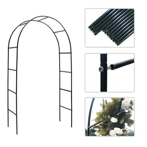Garden Metal Arch, Outdoor Flower Garden Arch Trellis, Durable Steel Garden Arbor for Climbing Plants, Wedding & Party Decoration