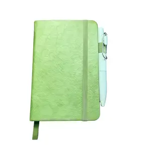 A6 Mini Pocket Notebook with Free Pen, 100 Pages, Eco-Friendly Cover, Lined Paper, Portable Journal for Travel & Work