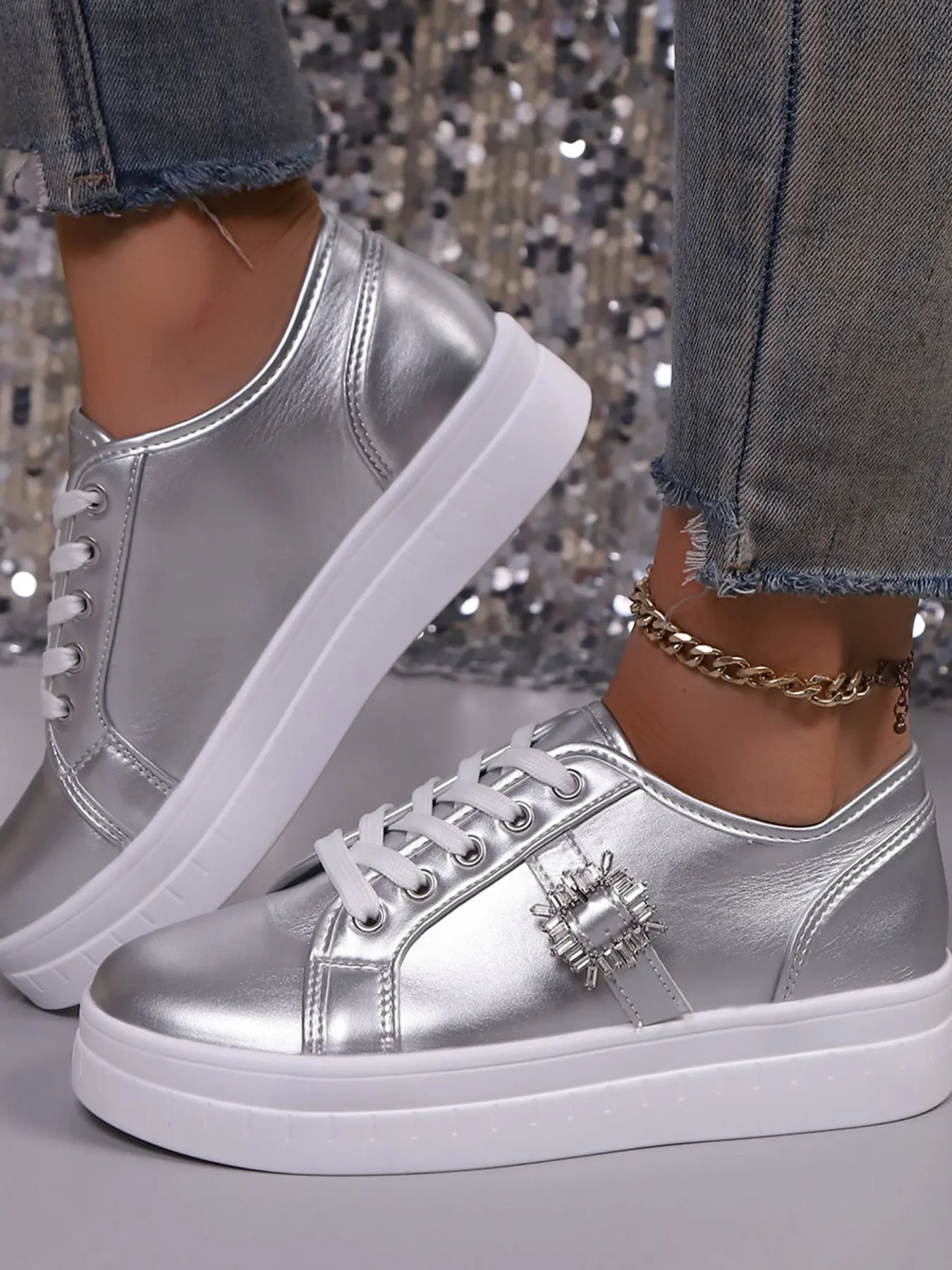 Summer New Thick Sole Casual Women's Shoes, Sneaker, Cute Floral Pattern, Mesh Upper, Rubber Sole, Less Than Ankle Height, All Seasons, Walking Shoes