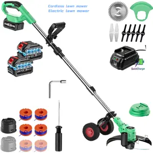 Cordless Lawn Mower Electric Lawn Mower with 20V 2*4.0Ah Battery QuickCharger & Accessories for Efficient Gardening manual grass trimmer backpack