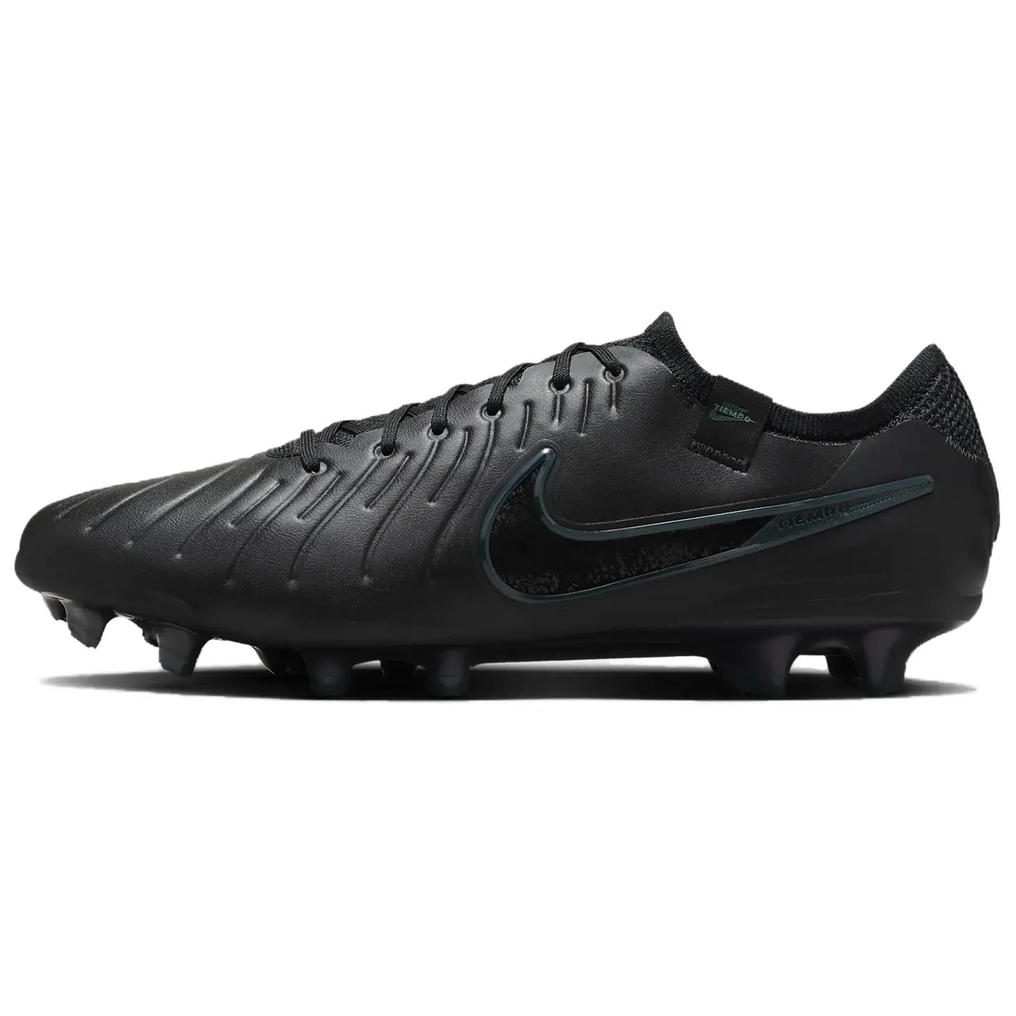 Nike Tiempo Legend 10 Elite FG Black Deep Jungle Durable Non-slip Soccer Cleats Unisex DV4328-002