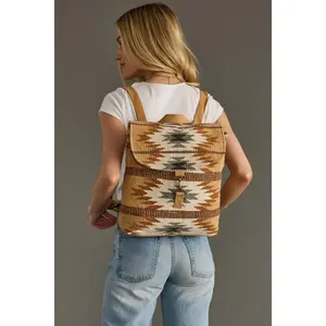 Brown, Rust & Teal Western Backpack