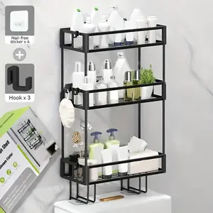 Bathroom Toilet Storage Rack, Multifunctional Storage Shelf, Space-saving Bathroom Storage Rack for Toiletries, Home Organizer, Bathroom Organizer Supplies