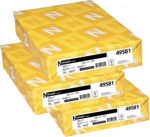 Wausau Exact 110, Index Cardstock, 250 Count, Ivory, 8.5 X 11 Inches (49581), Pack of 3 Each