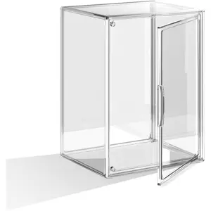 Clear Acrylic Display Case, Large Stackable Storage Bins Magnetic Attraction Lids, 1 Pack Acrylic Box Showcase for Collectibles, Figures, Cosmetic, Purse, Handbag, Wallet, 10.7x8.6x14.2 inch