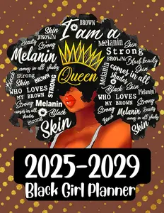 Black Girl Planner 2025-2029: 5 Years (January 2025 - December 2029)