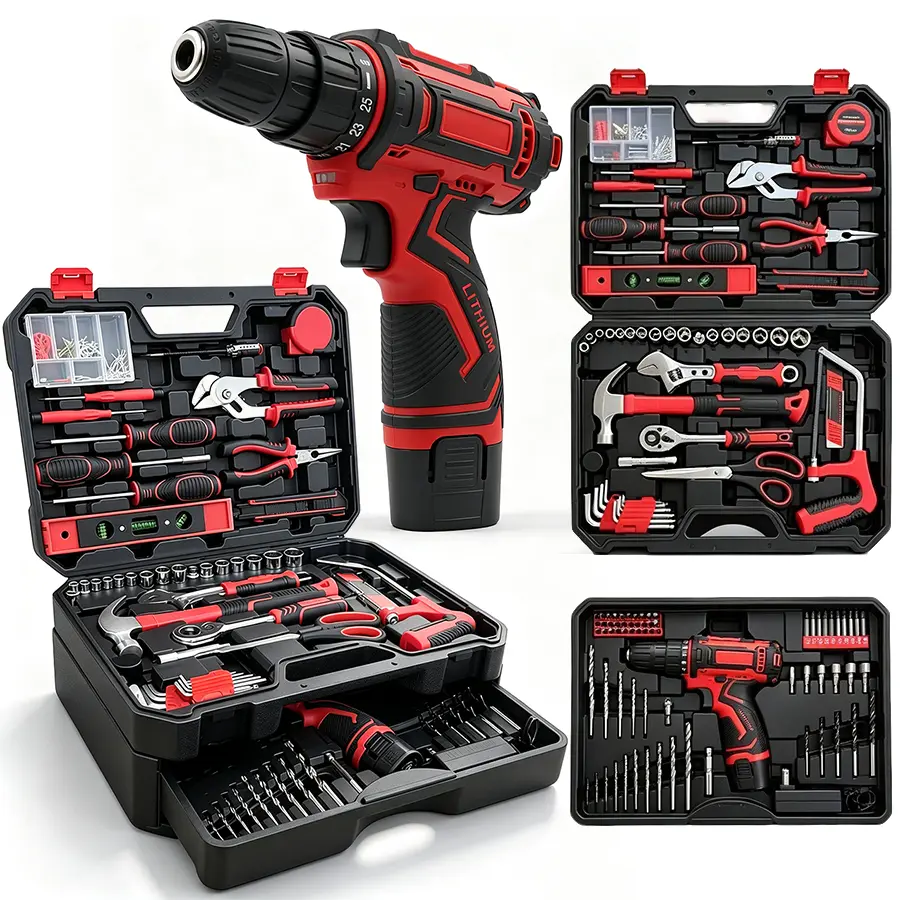 321-Piece Home Tool Kit  with Drawer Case Includes sockets, screwdrivers, pliers and common hand tools for furniture assembly, home repairs, maintenance and DIY