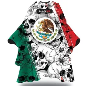 Black Ice Calaveras Barber Cape Black Ice Calaveras Barber Cape