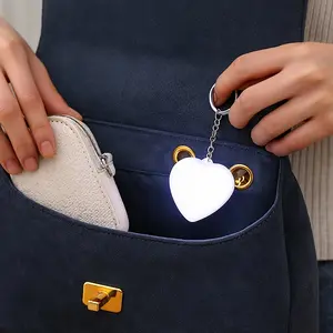 Women's Automatic Sensing Handbag Light with Heart-Shaped LED, USB Rechargeable Portable Light for Dark Bags, Perfect Gift for Valentine's Day and Birthdays, Bag Charms