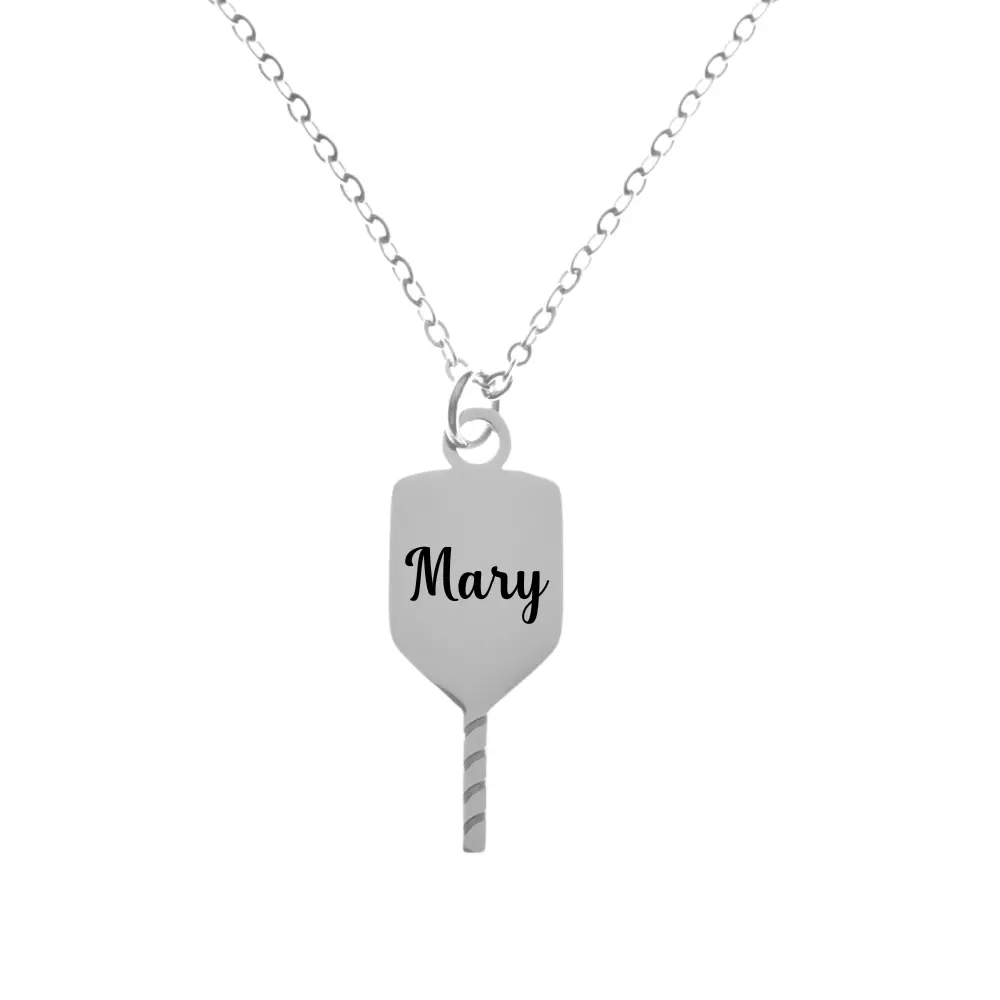 Personalized Pickleball Paddle Necklace
