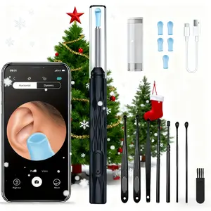 1pc Earwax Removal Tool, 8-Piece Ear Care Set, Earwax Cleaner with Camera And Light, Ear wax Cleaner for Ios And Android, Ear Wax Remover, Father'S Day Gift, Holiday Gift, Birthday Gift