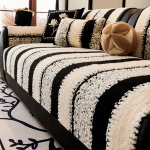 Elegant and Interwoven Sofa Cover, Sofa Couch Covers, 1 Count Non-Slip Thick Cushion, Modern Luxury Design, Pet Friendly, Breathable, 100% polyester, machine washable and durable, Very suitable for living rooms and offices